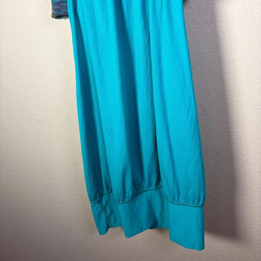 Lululemon Sports Bra Tank Top Women's 6 Blue Two In One Sleeveless Active